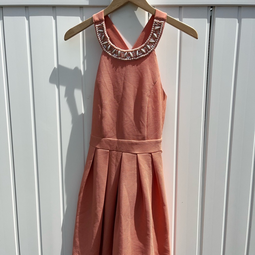 Coral Halter Sundress